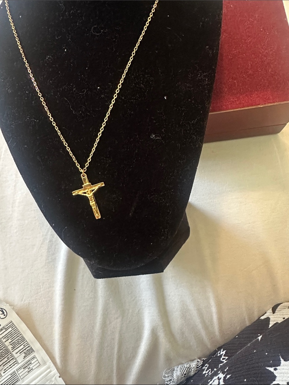 Delicate Gold Crucifix Pendant Necklace for Women